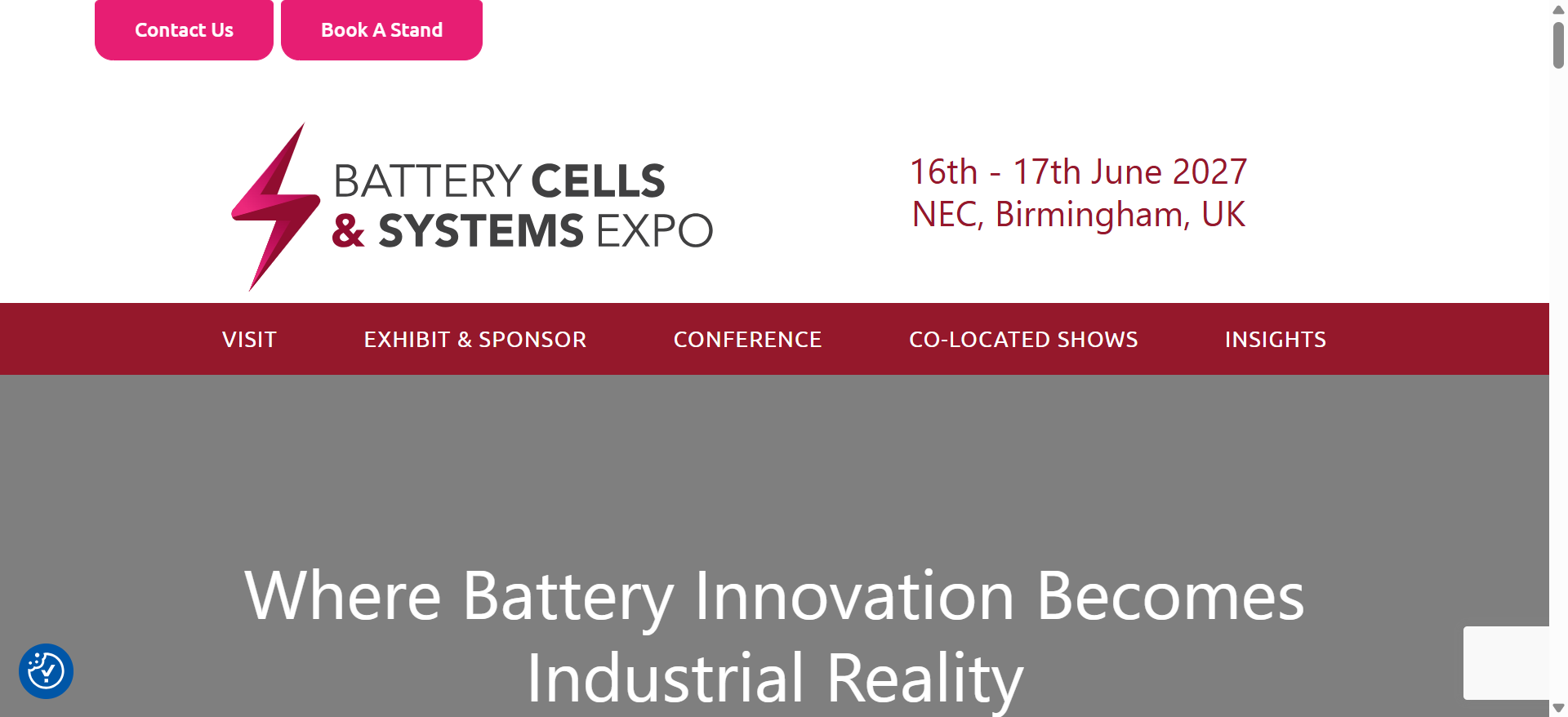 英国伯明翰电池展Battery Cells & Systems Expo 2027:六展联动与20亿英镑电池资金