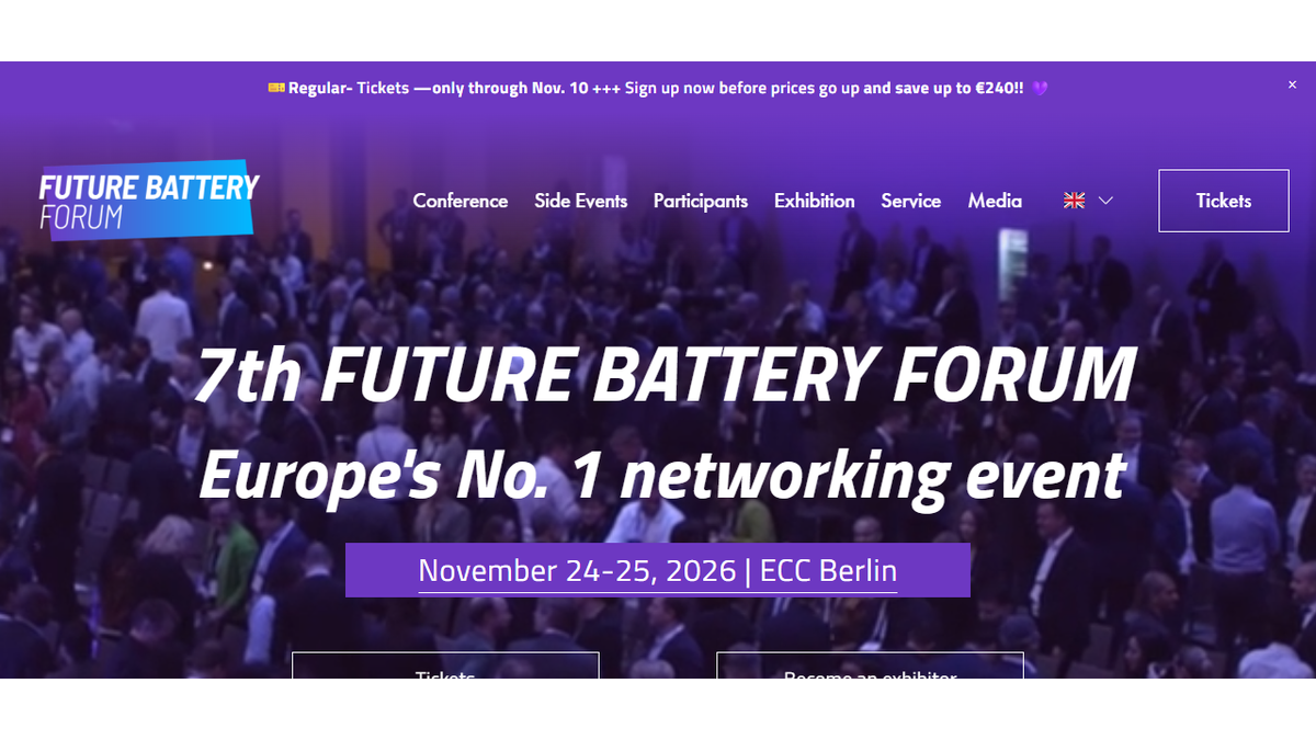 德国电池产业市场分析｜Future Battery Forum 2026柏林展会推荐